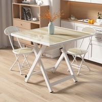Tables de restaurant pliantes modernes, carrées, en acier inoxydable, pour cuisine, jeux de poker