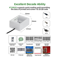 Pemindai Kode QR Pabrik KIOSK Pintar XTIOT XT2002D, Pemindai Barcode Dinding OEM RS232, Pemindai Barcode USB