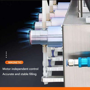 Llenadora automática de sobremesa con 4 cabezales y bomba magnética para agua, aceite, jugo, leche, perfume, bebidas, vino, detergente y champú - Product Image 3