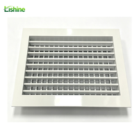 Grille d'alimentation d'air à double couche en aluminium à persiennes, grille de ventilation rectangulaire HVAC, sortie d'air frais intérieure, plafond, mur