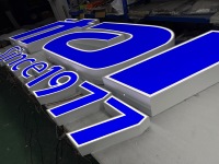 Lettres en relief 3D personnalisées avec éclairage frontal LED, logo en acrylique illuminé pour la façade de la boutique, affichage publicitaire mural extérieur