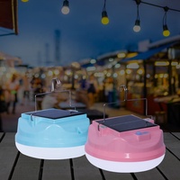 Lampe de camping LED étanche d'extérieur à énergie solaire avec aimant et fonction de suspension, rechargeable et portable