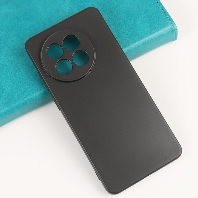 Black Matte Silicone Phone Case for OnePlus Ace 5 Pro Soft TPU Cell Phone Case Back Cover