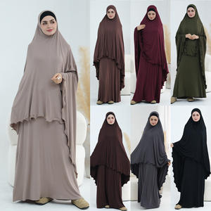 Sharut Vente en gros <span class=keywords><strong>de</strong></span> jilbab modeste <span class=keywords><strong>de</strong></span> haute qualité en Turquie, robe abaya musulmane pour fille, ensemble deux pièces en jersey, burqa longue, jilbab <span class=keywords><strong>de</strong></span> <span class=keywords><strong>prière</strong></span> - Product Image 2