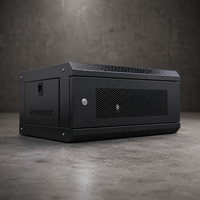 Baie de serveur murale 4U 19 pouces à flux d'air élevé avec porte avant perforée, armoire réseau verrouillable en stock pour centre de données et vidéosurveillance