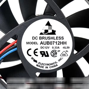 مروحة تبريد مدمجة جديدة أصلية رخيصة بالجملة طراز Aub0712hh بجهد 12 فولت وتيار 0.40 أمبير وقطر 7 سم لوحدة التحكم بالألعاب - قيمة PLC - Product Image 1