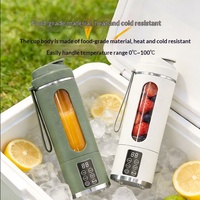 Draagbare mini fruitblender, sapcentrifuge, ijsvergruizer en smoothiemaker voor thuis, sportschool, buiten en op reis