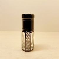 Botol Attar Oktagonal Kosong 3 ml 6 ml 12 ml dengan Tongkat Kaca, Botol Roll-on Minyak Pijat Kaca Kecil Baru