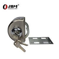 Cerradura Moderna de Acero Inoxidable 201/304 para Puerta Corredera de Vidrio con Llaves, Fácil Instalación, Accesorios sin Marco
