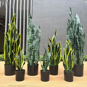 نباتات اصطناعية نبات ثعبان مع خضرة سوداء مزيفة نباتات اصطناعية fagave مثالية في وعاء - Product Image 2