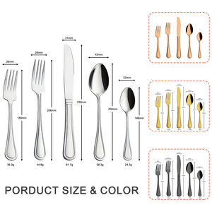 <span class=keywords><strong>Juego</strong></span> <span class=keywords><strong>de</strong></span> Cubertería <span class=keywords><strong>de</strong></span> Acero Inoxidable <span class=keywords><strong>de</strong></span> 5 Piezas con Logotipo Personalizado al por Mayor para Hotel <span class=keywords><strong>y</strong></span> Restaurante - Product Image 3