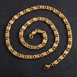 Collier long en acier inoxydable pour femmes, hommes, chaîne torsadée en forme de trombone, couleur or/argent, accessoires de bijoux pour le cou - Product Image 5