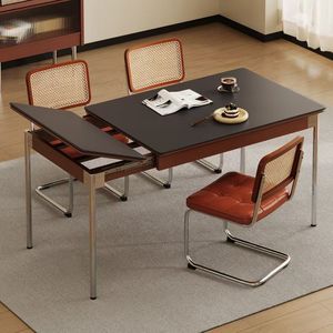 Dining <b>Table</b> Set <b>Foldable</b> Solid Wood Rectangular Small Home Nordic Style With Bench <b>And</b> <b>Chair</b> - Product Image 3