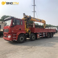 Camion-grue de marque chinoise 8x4 à 12 roues, flèche télescopique, 16 tonnes, manipulateur radiocommandé, à vendre