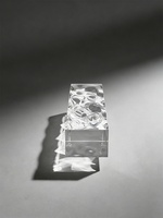 Trophée en cristal personnalisé, créatif, haut de gamme, gravé avec logo sur mesure, médaille d'autorisation, pour employé exceptionnel, réunion annuelle, en verre