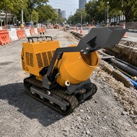 Mini-bétonnière sur chenilles YH-500, capacité 500 kg, pour routes étroites et travaux agricoles