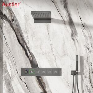 Robinet <span class=keywords><strong>de</strong></span> <span class=keywords><strong>douche</strong></span> thermostatique avec écran numérique LED moderne en laiton Ensemble <span class=keywords><strong>de</strong></span> <span class=keywords><strong>douche</strong></span> mural à 4 fonctions pour salle <span class=keywords><strong>de</strong></span> bain - Product Image 5