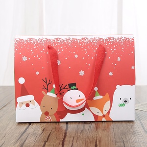 Custom Size Chocolate Packaging Box Fancy Recyclable Large Size Christmas Suitcase Cartoon Pattern Cookies Carrying Gift Box