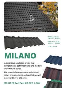 Dach material Neuseeland Wellpappe Galvalume Leichtes Dach Stahlblech Westafrika Günstige stein beschichtete Metalldach ziegel - Product Image 3