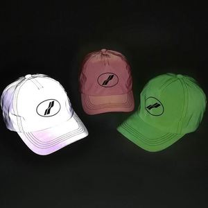 Casquettes de baseball réfléchissantes en polyester avec logo imprimé pour la vente en gros - Product Image 2