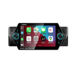 Universal 5 นิ้วเครื่องเล่นวิทยุ 1Din รถ Mp5 ผู้เล่น Android Auto + Carplay รถวิทยุสเตอริโอ RCA เสียง FM BT กระจก Link