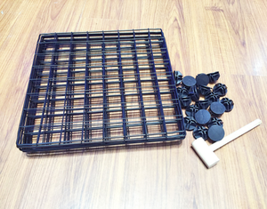 접이식 6 큐브 디자인 금속 와이어 그리드 연동 보관 선반 쌓을 수있는 더블 홈 거실 수납 홀더 상자 - Product Image 4