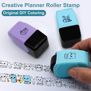 Sello <span class=keywords><strong>de</strong></span> Rodillo <span class=keywords><strong>de</strong></span> Dibujos Animados para Niños, Sello <span class=keywords><strong>de</strong></span> Patrones Continuos Multicolor, Herramienta <span class=keywords><strong>de</strong></span> Arte Creativa Autoentintable para Niños - Product Image 4