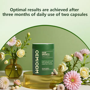 קפסולות צמיחת שיער צמחיות טבעוניות באריזת יצרן עם רכיבים טבעיים לנשים שאינן בהריון - 60 יחידות, 2 כמוסות ליום - Product Image 2