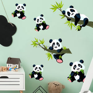 Autocollants muraux en bambou de panda mignon, décoration de salon, de bureau, de chambre à coucher, papier peint, autocollants autocollants - Product Image 2