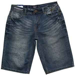Pantalones vaqueros cortos de verano para hombre, <span class=keywords><strong>Jeans</strong></span> informales de alta calidad con arrugas azules, venta al <span class=keywords><strong>por</strong></span> <span class=keywords><strong>mayor</strong></span>, 2021 - Product Image 1