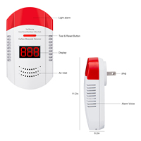 Detector de Monóxido de Carbono Kemingrui con Alarma de Sonido, Luz y Vibración, Alta Precisión, Enchufe de CA