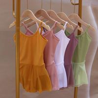 Robe de ballet sans manches en 5 couleurs, justaucorps une pièce avec jupe, tenue de danse en tulle, costumes de ballet pour filles