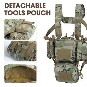 เสื้อเกราะยุทธวิธีแบบแยกส่วนด้านหน้าพร้อมแผงหลังแบบ <span class=keywords><strong>Molle</strong></span> ลายพรางที่ดีที่สุด สำหรับคนที่ชอบการล่าสัตว์บนภูเขา พร้อมซองปืน - Product Image 5