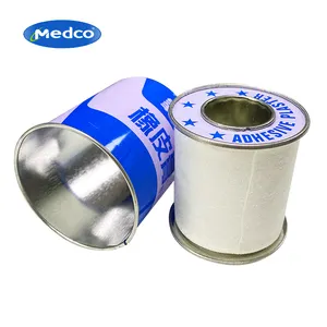 Hot Sale Medical White Color Zinc Oxide Adhesive Plaster Adhesive Tape With Metal can Packing