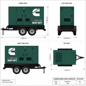 Generador Diésel Portátil Silencioso Trifásico Refrigerado por Agua Cummins Weichai Baudouin Yuchai Shangchai de 20kva 60kva 100kva 50kva - Product Image 2