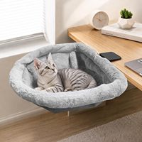 Hamac-nid suspendu pour chat en peluche, idéal pour les bureaux d'ordinateur et les rebords de fenêtre, avec support de suspension – Le best-seller