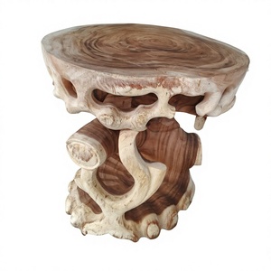 Antique Wooden <b>Stool</b> made of Suar Wood in Natural Color for Home Furniture, Living Room Furniture, Hotel & Villa - Product Image 3
