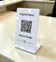 Autocollant de table NFC 13,56 MHz personnalisé avec impression offset et époxy, code QR pour commande de menu par contact, idéal pour la commande de table en restaurant – Vente directe usine