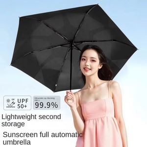 Nuevo Paraguas Plegable Automático de Tres Pliegues, Moderno y Creativo, de Pongee, Ultraligero, Portátil, con Protección Solar UV y Resistente al Viento, para Adultos - Product Image 4