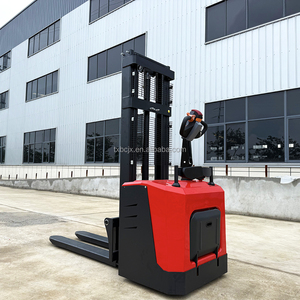 Empilhador de mão auto-carregamento elétrico 1.5Ton 3 Meter 2000kg 5000mm Capacity Empilhador de paletes com proteção Braço e Pedal - Product Image 1