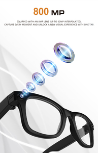 Nuevas Gafas Inteligentes de <span class=keywords><strong>Alta</strong></span> Tecnología con Bloqueo de <span class=keywords><strong>Luz</strong></span> Azul, Audio Direccional y Traducción por IA, Resolución 1080p, Color Azul - Product Image 2