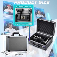 Boîte de transport professionnelle en aluminium pour cartes gradées avec rembourrage antichoc, étui rigide pour cartes à collectionner P-S-A BGS FGS