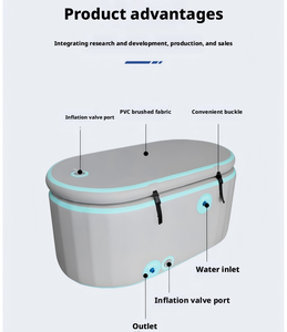 Nouveau produit : Seau à glace <span class=keywords><strong>gonflable</strong></span> de luxe à double paroi pour <span class=keywords><strong>spa</strong></span> haut de gamme, thérapie par le froid, stockage de glace isolé - Product Image 3
