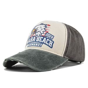 Casquette de baseball américaine à 5 panneaux, style délavé, avec logo imprimé bicolore, motif aigle américain, directement de l'usine - Product Image 3