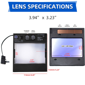 Máscara de Soldadura con Sensor de Arco Grande DIN5-DIN13, Oscurecimiento Automático Solar, TIG MIG MMA, Color Real, para Soldadura y Esmerilado - Product Image 6