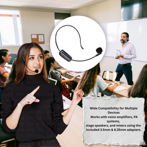 Wireless <b>Microphone</b> Headsets Audio Amplification for <b>Bluetooth</b> Speaker & Teacher's Lectures Stage Performances <b>Microphone</b> - Product Image 4