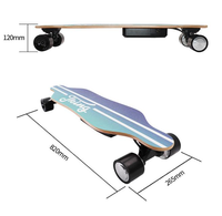 Skateboard Électrique Tout-Terrain Pas Cher, E-Skateboard Longboard Électrique Haute Vitesse en Érable pour Adultes
