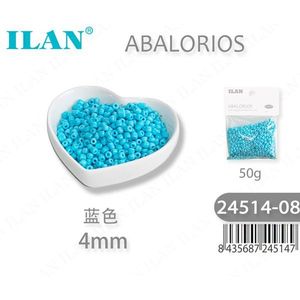 Perline Blu Ilan da 4mm, 50g per Creazione di Gioielli - Product Image 3