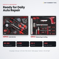 401 pièces, 10 plateaux en mousse EVA, ensemble complet d'outils de mécanique, kits de clés à douilles en acier CrV pour ateliers de réparation automobile, garages, coffres de rangement