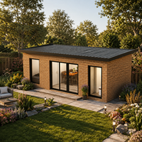Maison d'hôtes moderne modulaire en acier léger, chalet de jardin avec structure durable et finition extérieure à faible entretien